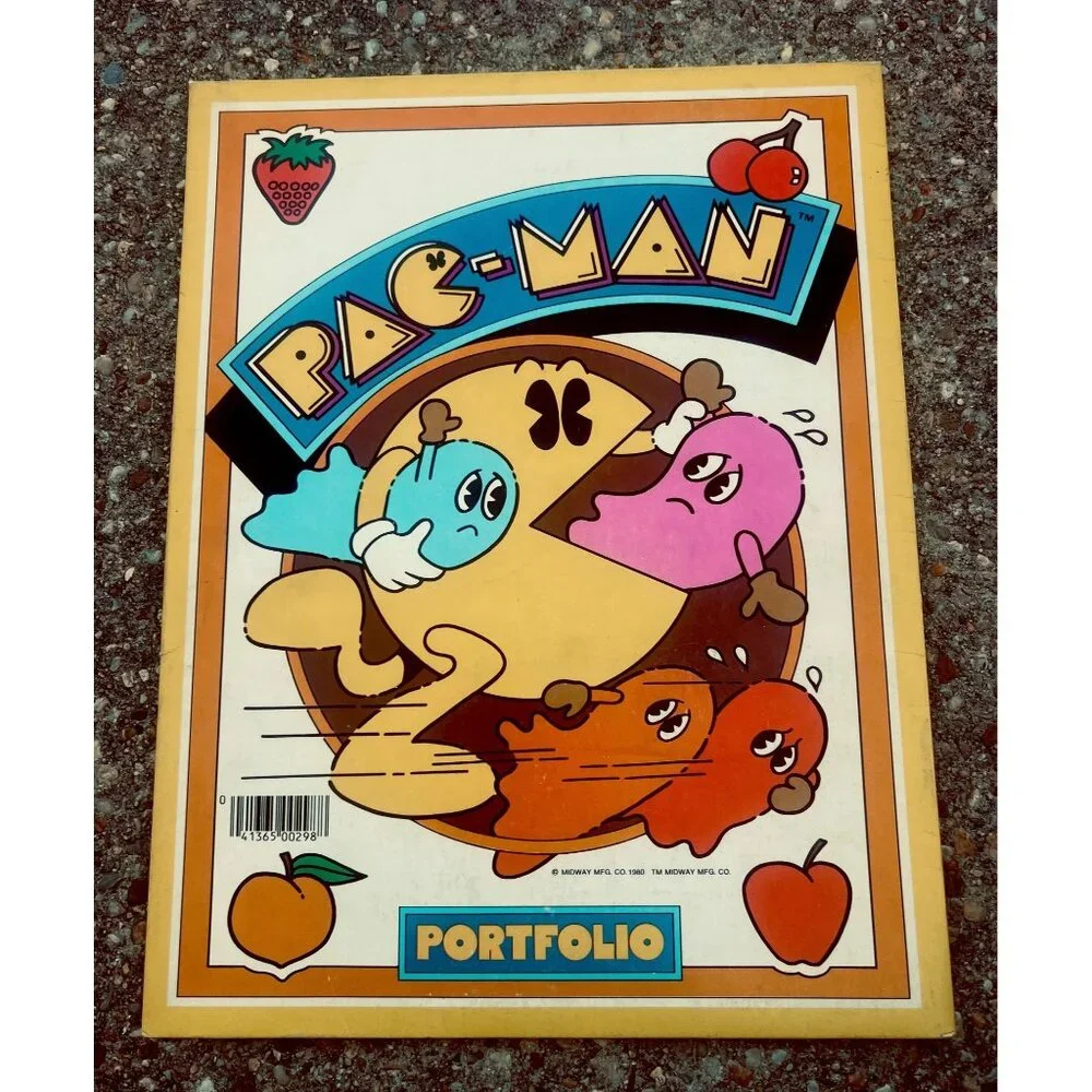Vintage 1980 Pac-Man Portfolio Folder (Midway) Arcade School Paper Holder